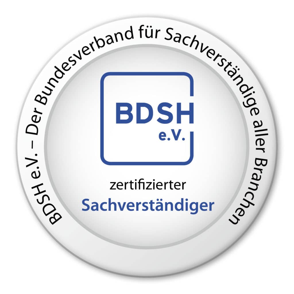 Siegel zertifizierter Sachverständiger - BDSH e.V. Der Bundesverband für Sachverständige aller Branchen